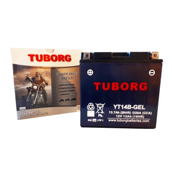Tuborg YT14B-GEL 12V 13Ah 220A AGM fabrycznie aktywowany